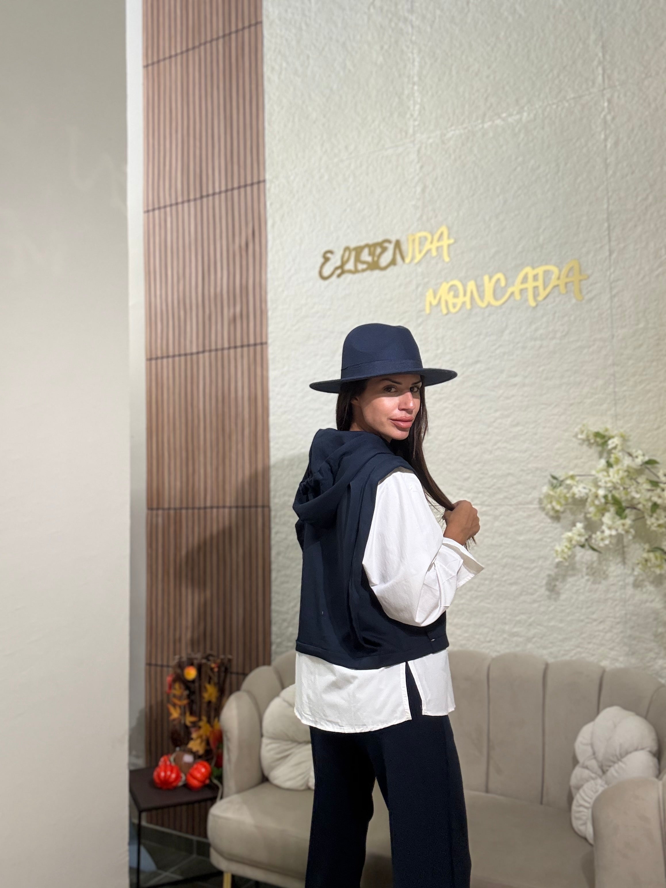 Navy Vest Тъмно Син Сет