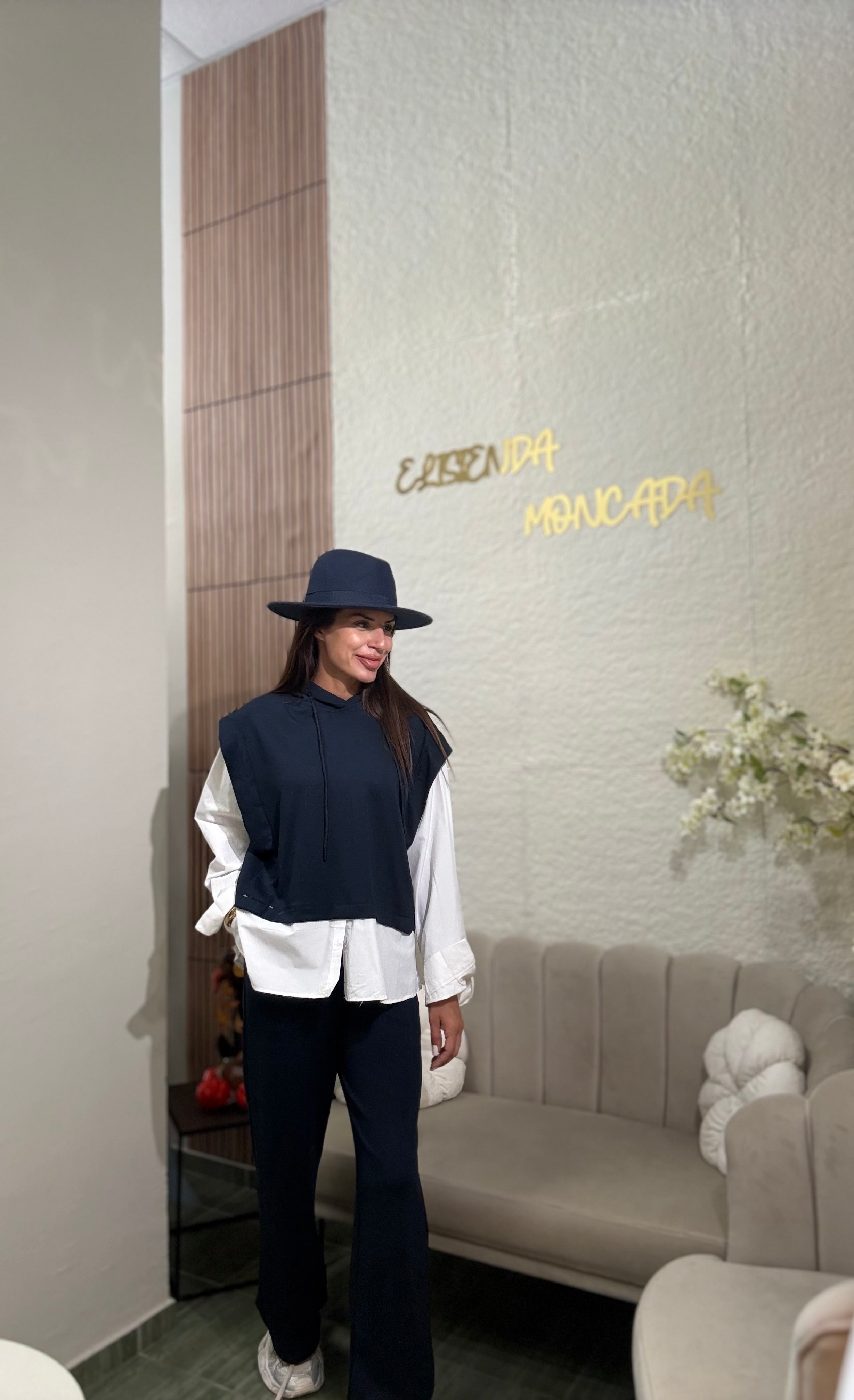 Navy Vest Тъмно Син Сет