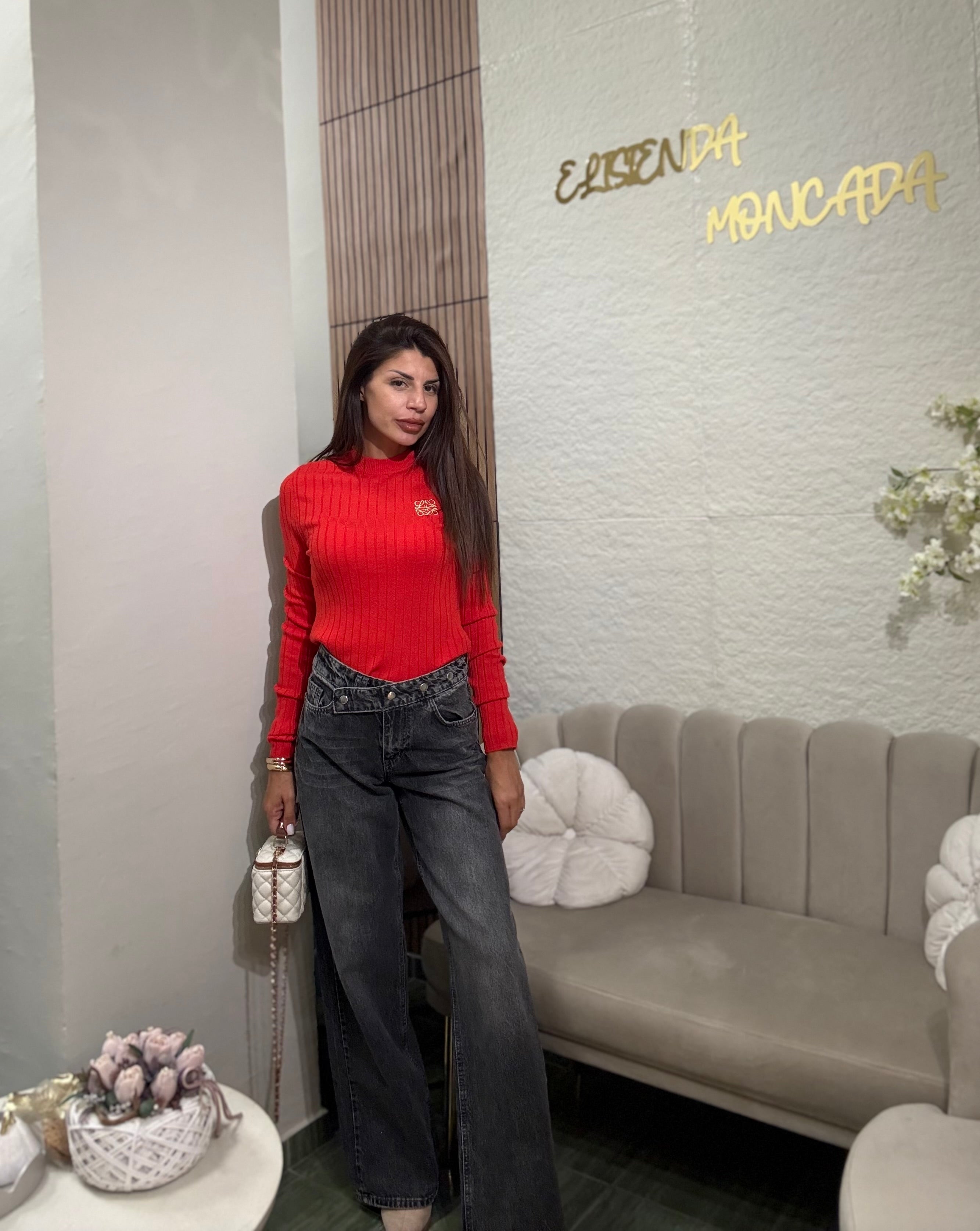 Сиви wide leg дънки