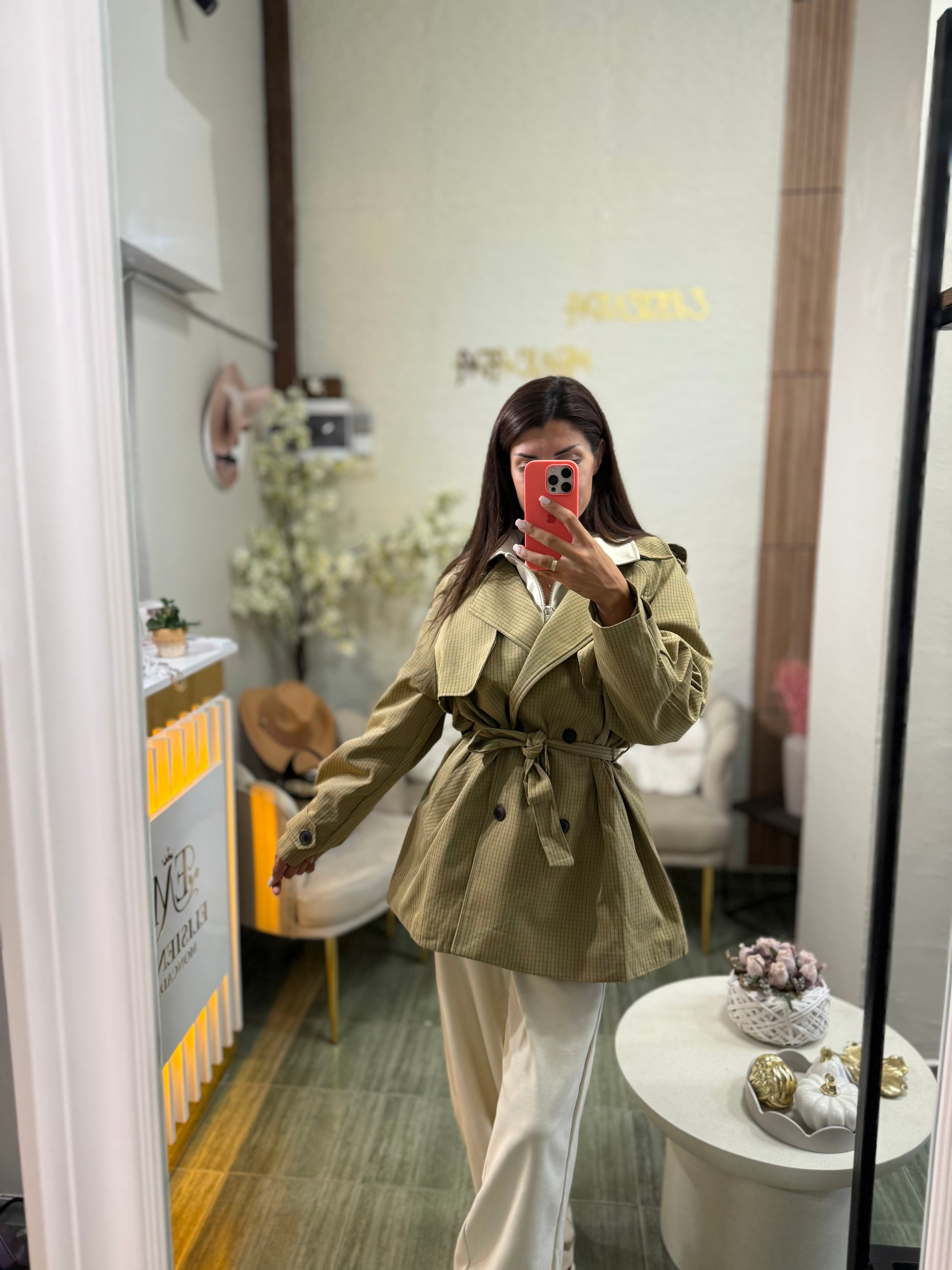 Olive Trench Jacket